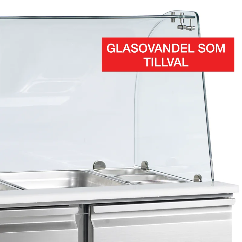 Tefcold Kylbänk Saladette - glasovandel som tillval