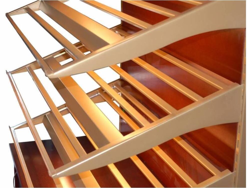 Juka Konditorihylla R-1 90 BLN, Teak 23-35/ gold - Bild 2